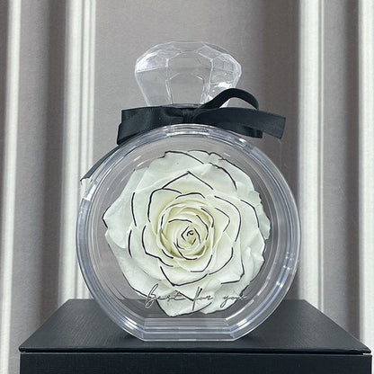 Natural Eternal Flower Ornaments Transparent Cover Dried Rose Gift Box Valentine's Day