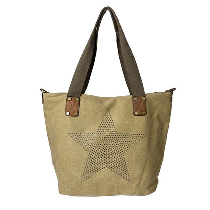 Printed Five pointed Star Handbag