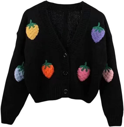 Manual Embroidered Cardigan Coat Sweater - Magic Moon Store