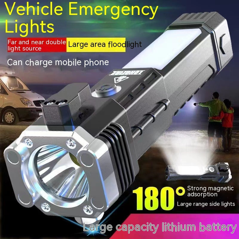 Car Hammer Multifunctional Rechargeable Flashlight