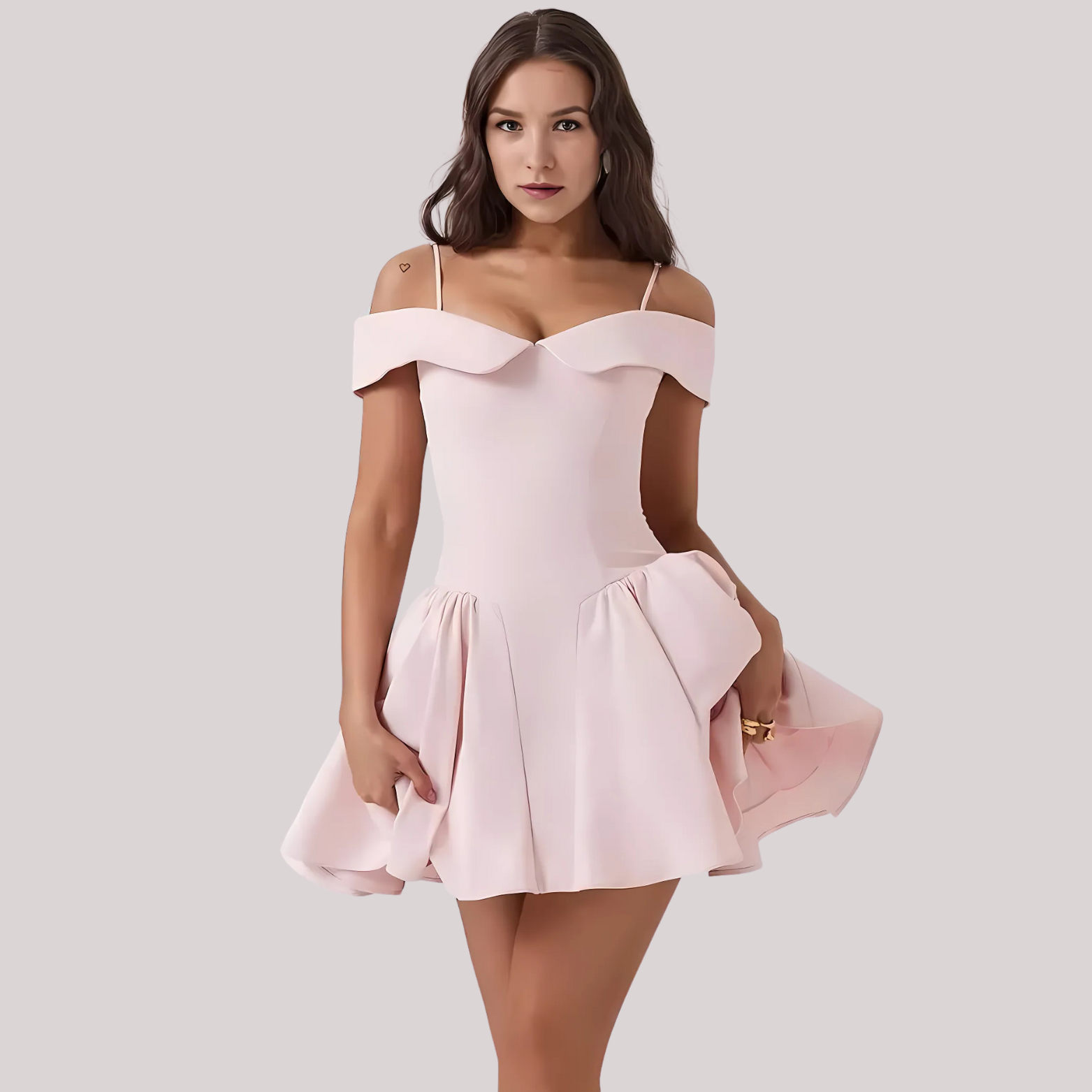 Romantic Pleated Mini Dress - Magic Moon Store