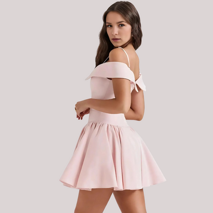 Romantic Pleated Mini Dress - Magic Moon Store