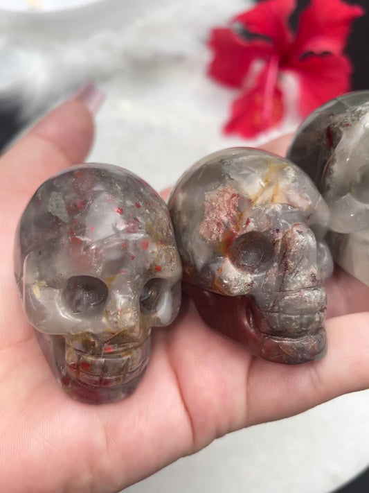 African Bloodstone Skull