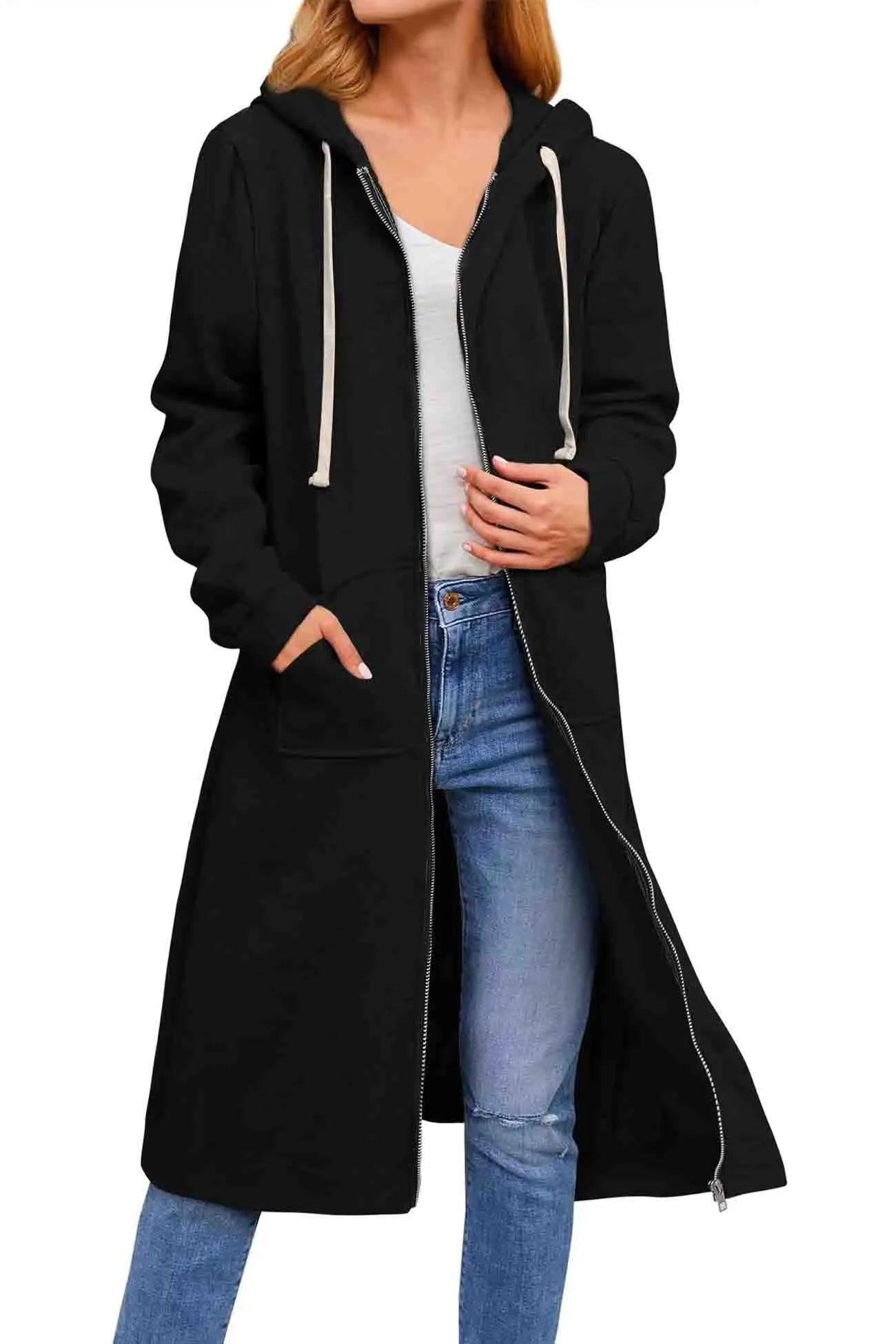 Hooded Jacket with Drawstring