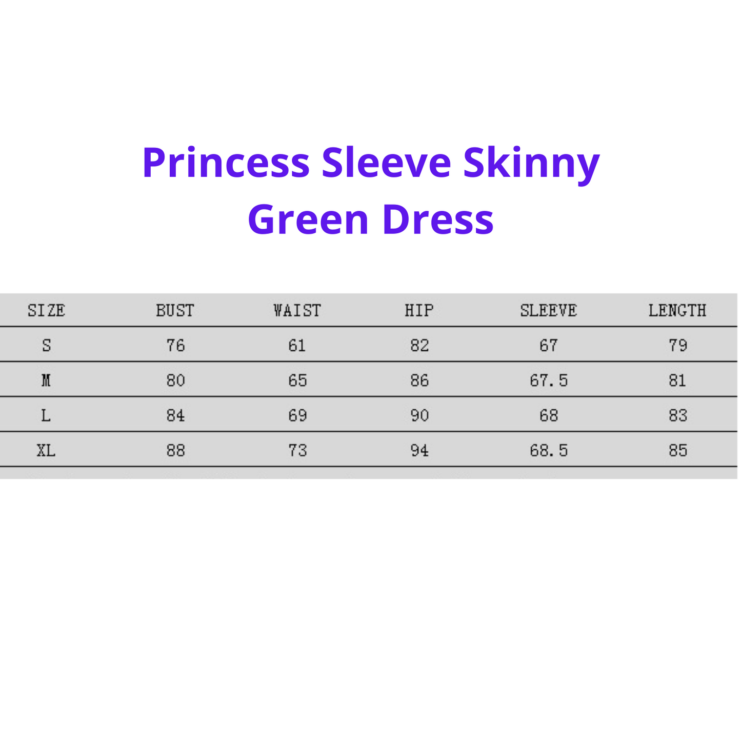 Princess Sleeve Square Neck Skinny Short Green Dress