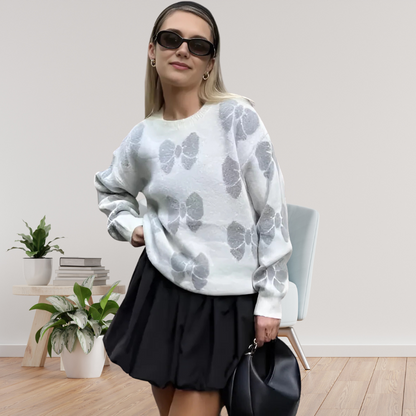 Printed Butterfly Loose Knitwear Sweater - Magic Moon Store