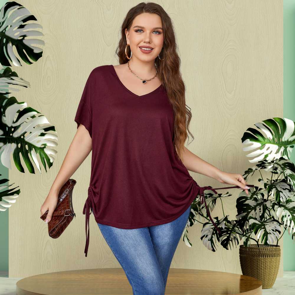 Plus Size Short-sleeved Loose T-shirt